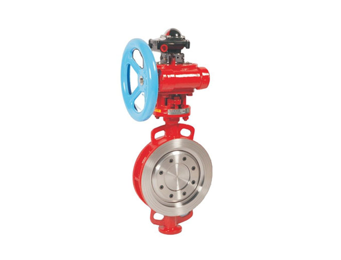 Butterfly valve with limit switch signal feedback