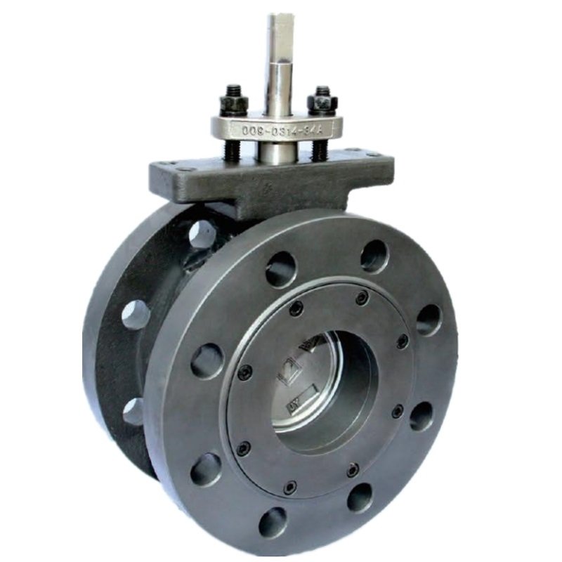 D042F high-performance double flange butterfly valve with smooth stem